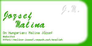 jozsef malina business card